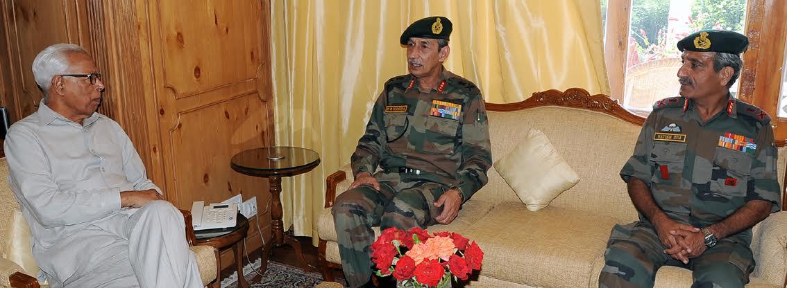 Northern Army Commander meets Governor